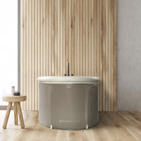 Portable Bathtub (SMALL) by Homefilos, Japanese Soaking Bath Tub for Shower Stall
