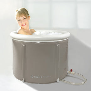 Portable Bathtub (SMALL) by Homefilos, Japanese Soaking Bath Tub for Shower Stall